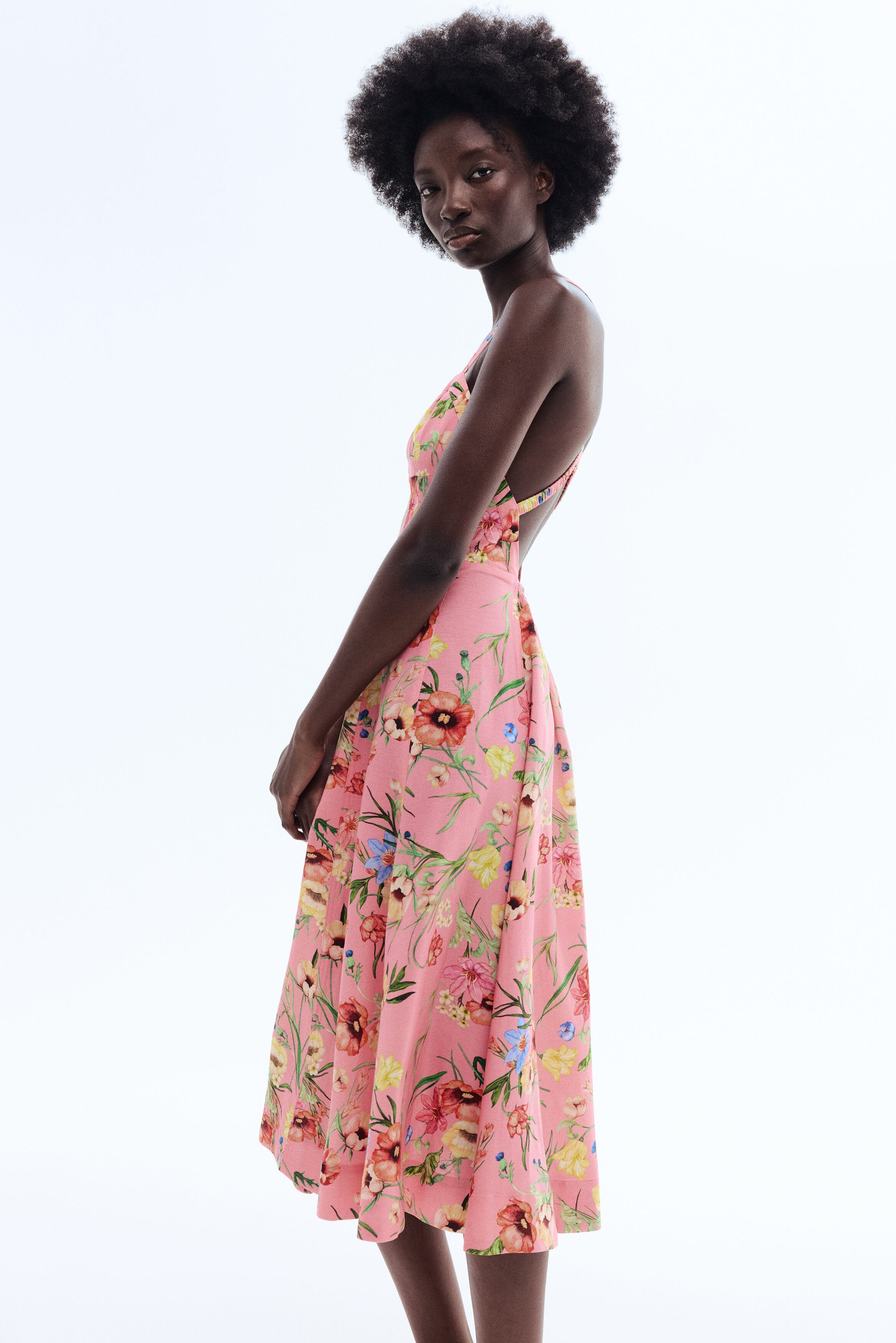 Flared Linen-blend Dress - image 2