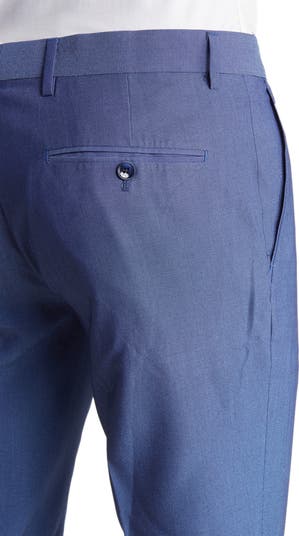 Solid Two Button Notch Lapel Slim Fit Suit