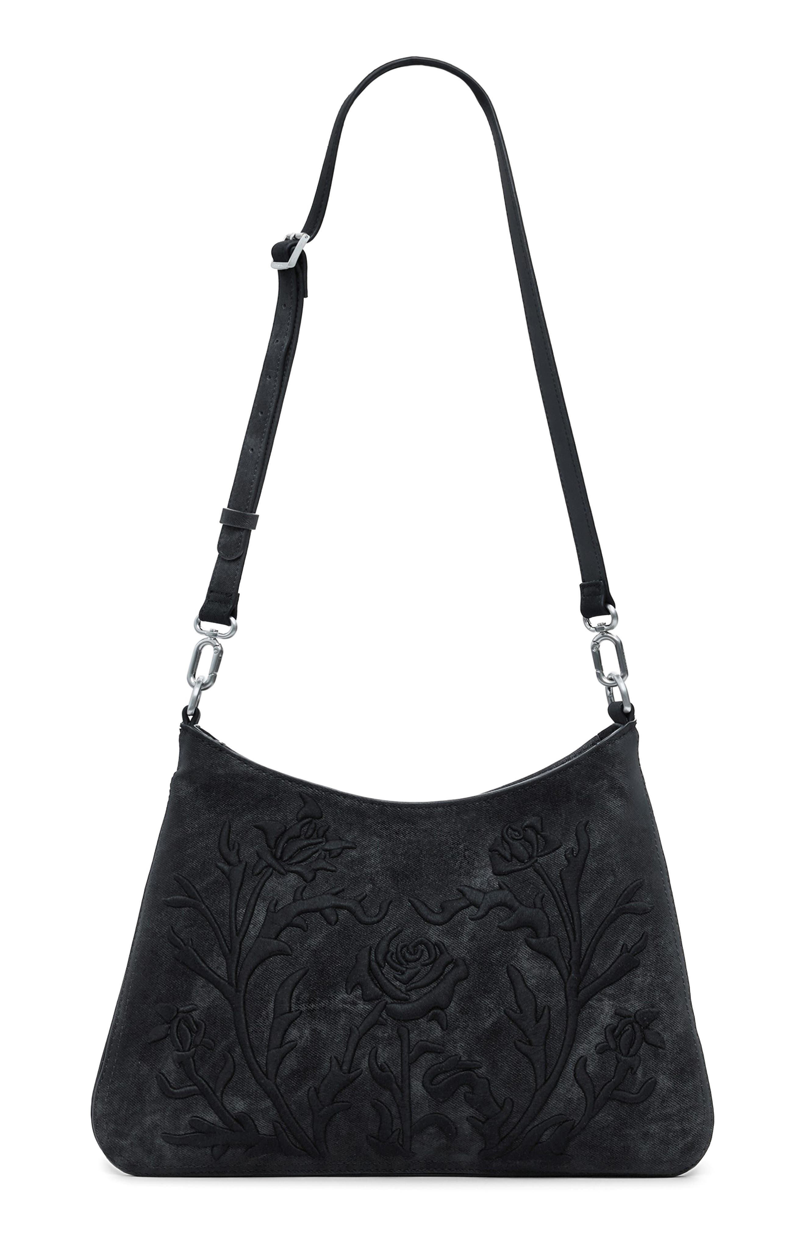 Desigual Faux Leather Shoulder Bag, Alternate, color, Black