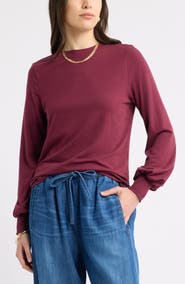 Caslon® Blouson Sleeve Top