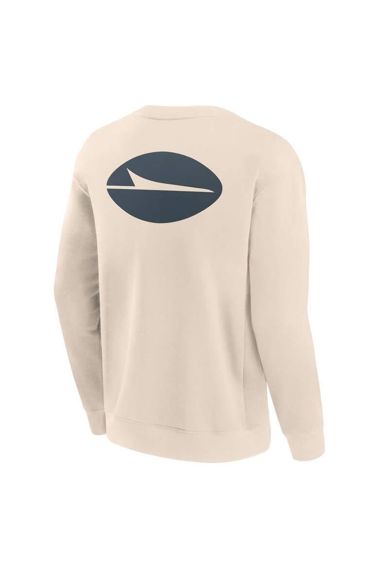 Men's Fanatics Cream New York Jets Elements Future Ground Lettering Pullover Sweatshirt, Alternate, color, Cream