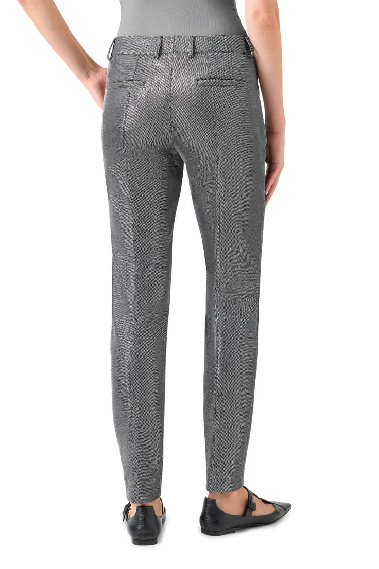 Brushed Metallic Tailored Pants, Alternate, color, BRUSHED STEEL