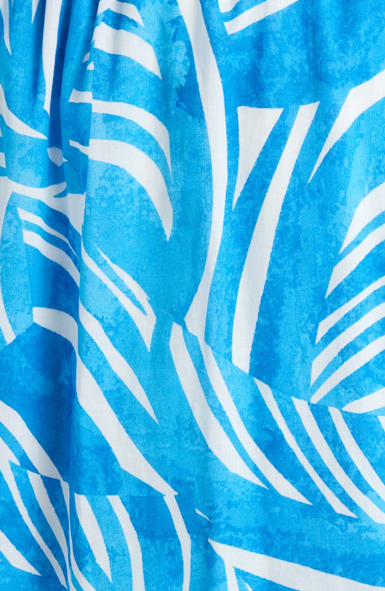 SUGARLIPS Canton Tropics Mecily Smocked Waist Cotton Maxi Dress, Alternate, color, White-Blue-Multi