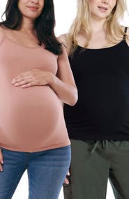 MOTHERHOOD MATERNITY Clip Down Nursing Tank Top - 2 Pack