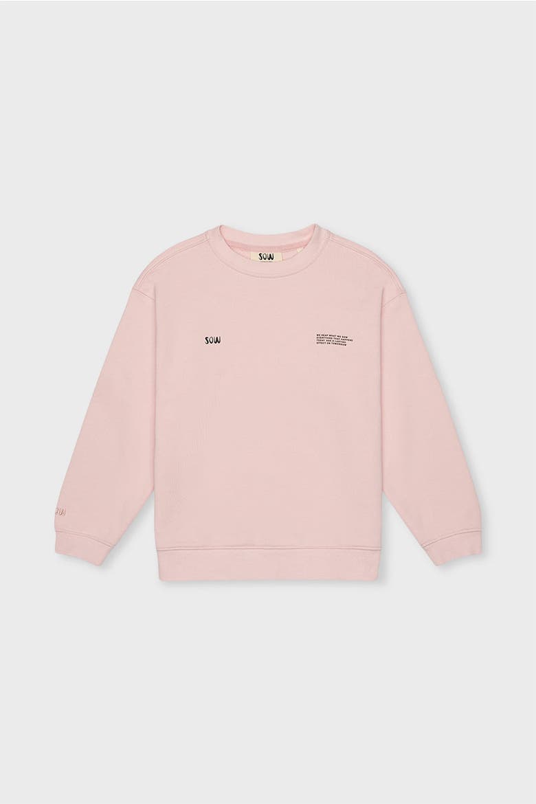 Pink Kids We Reap What We Sow Crewneck, Main, color, Rose