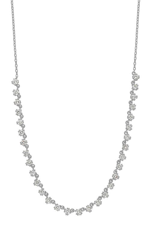 Bony Levy Liora Diamond Station Short Necklace in 18K White Gold/Diamond 