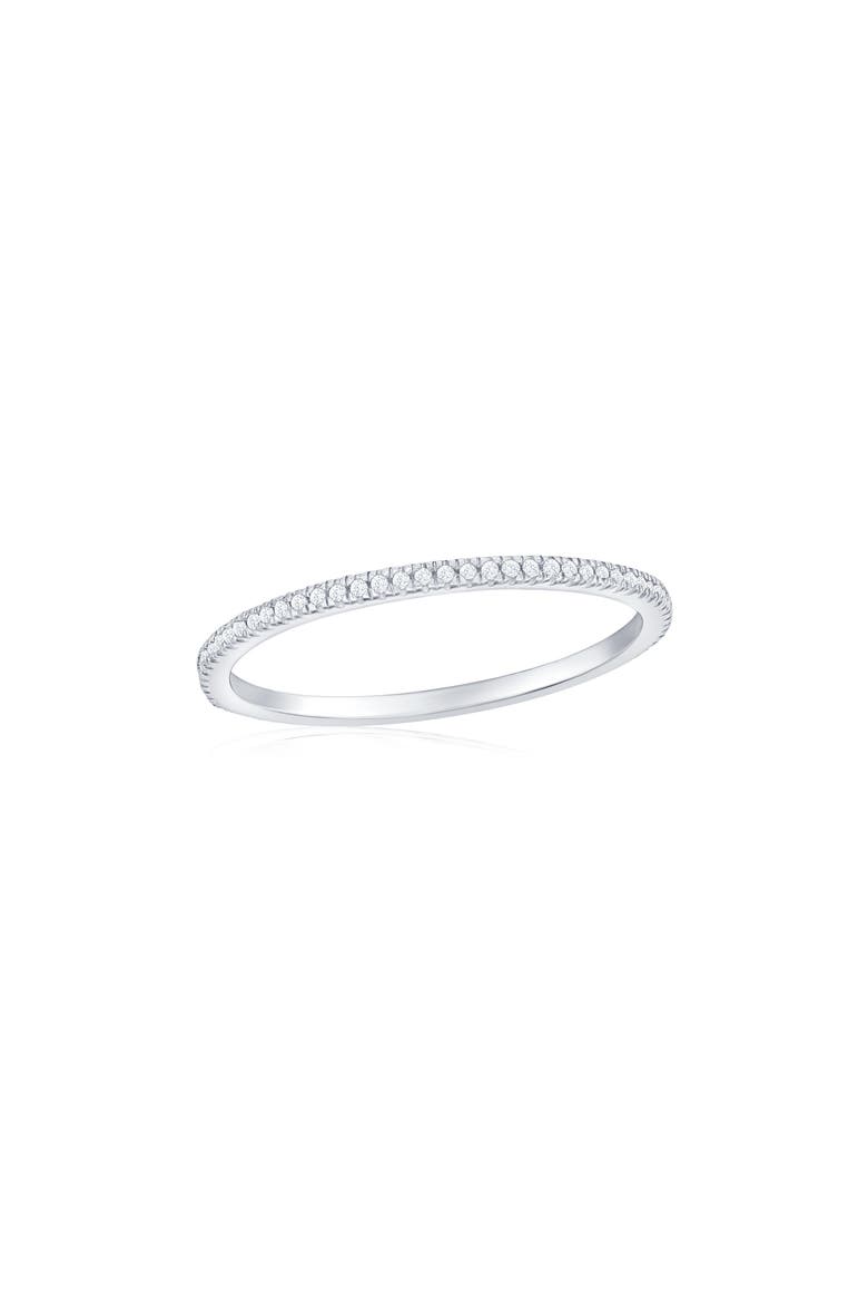 Sterling Silver Eternity Diamond Band Ring - 0.15ct., Main, color, SILVER