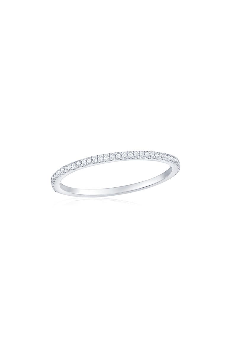 SIMONA Sterling Silver Eternity Diamond Band Ring - 0.15ct., Main, color, Silver