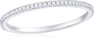 SIMONA Sterling Silver Eternity Diamond Band Ring - 0.15ct.