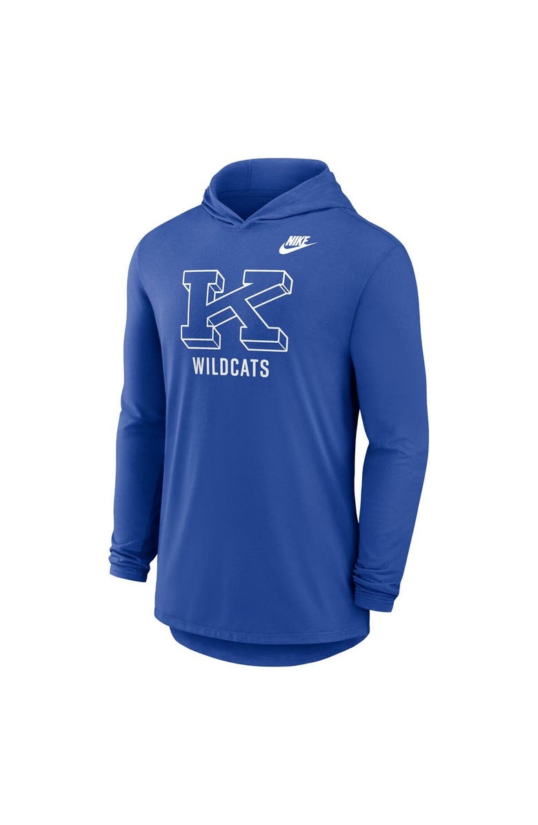 Nike Men's Nike Royal Kentucky Wildcats Legacy Tri-Blend Dri-FIT Long Sleeve Hoodie T-Shirt, Alternate, color, Royal