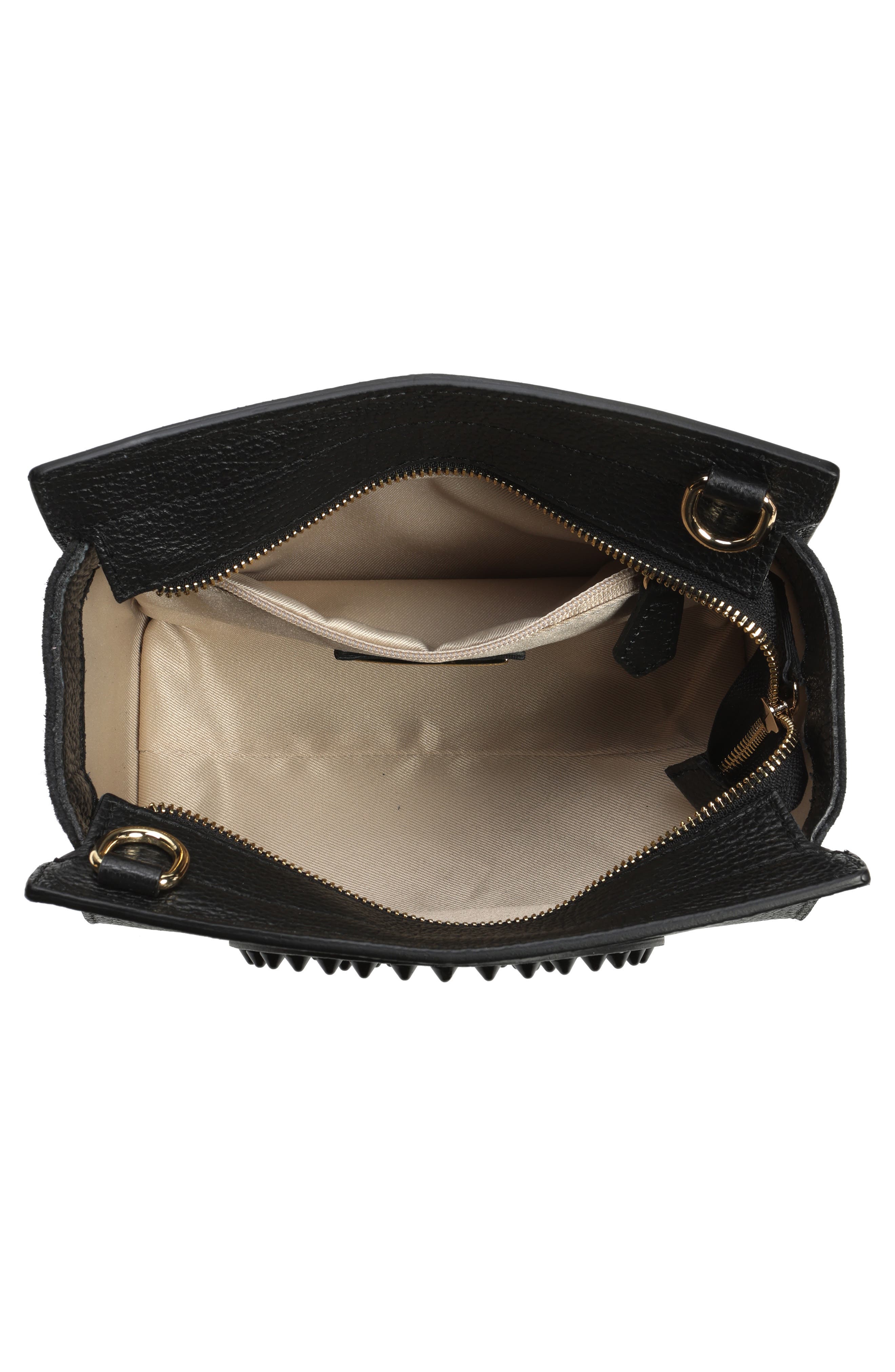 VALENTINO BY MARIO VALENTINO Kiki Rock Stud Leather Crossbody Bag, Alternate, color, 