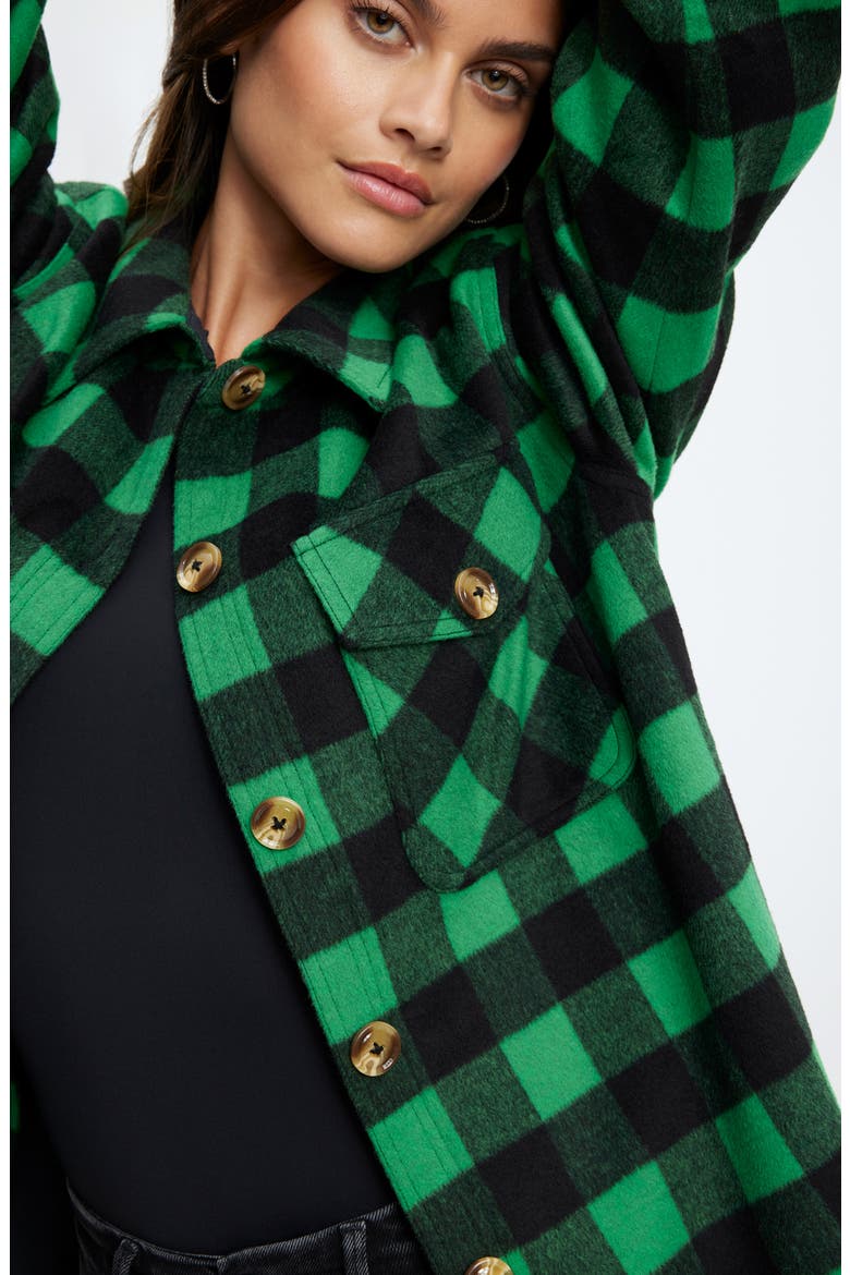 Buffalo Plaid Shacket, Alternate, color, SUMMER GREEN BLACK PLAID