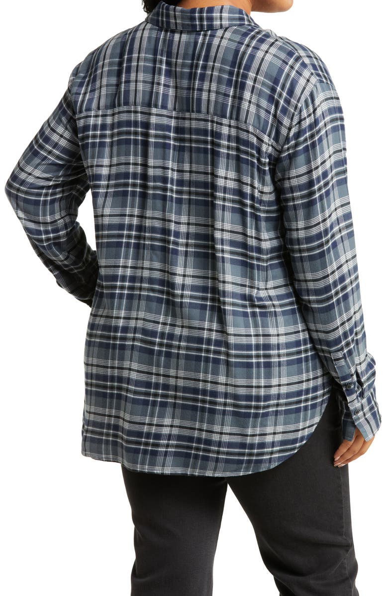 Treasure & Bond Plaid Boyfriend Shirt, Alternate, color, 