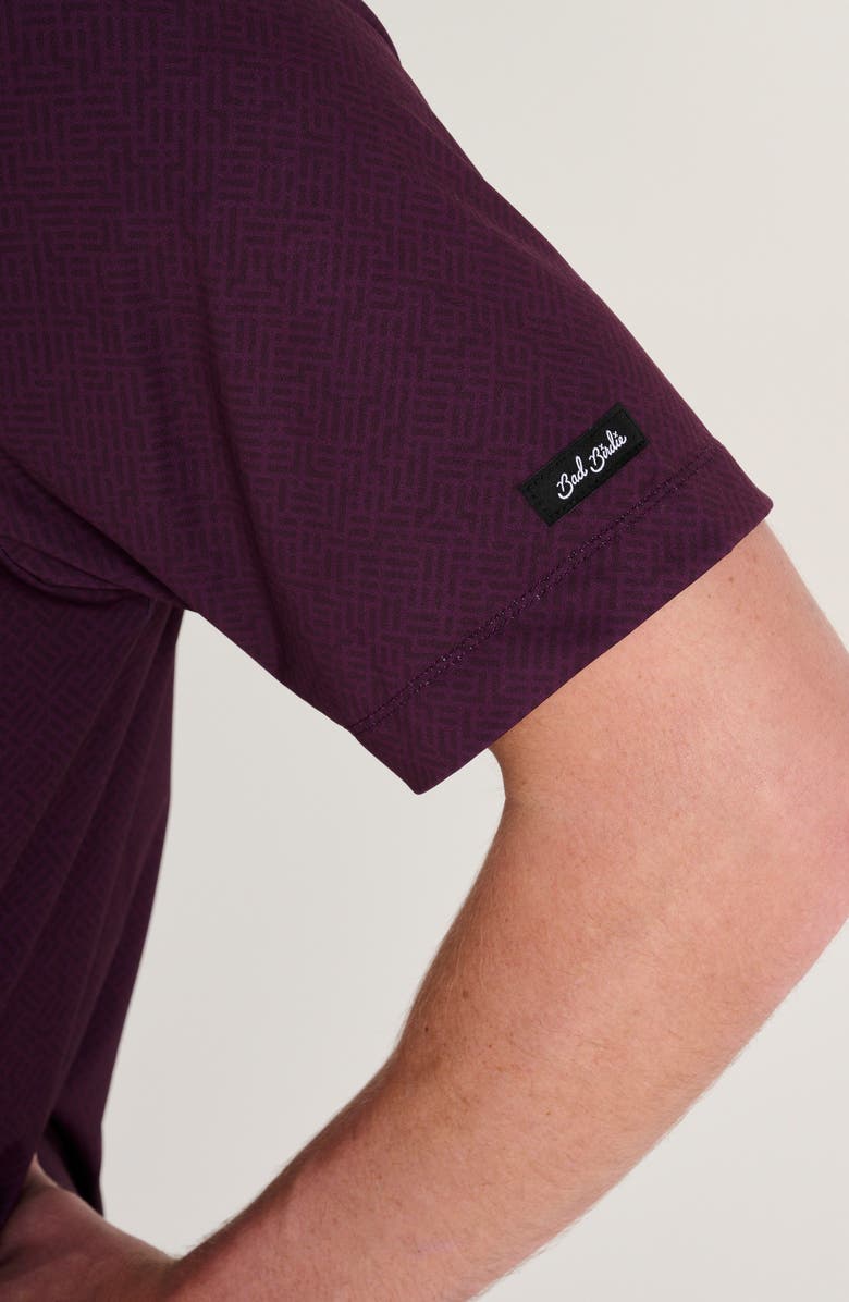 Bad Birdie Cadet Jammy Geo Print Blade Collar Polo, Alternate, color, 