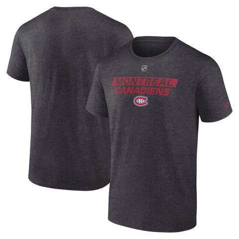 Men
s Fanatics  Heather Charcoal Montreal Canadiens Authentic Pro Core Primary T-Shirt