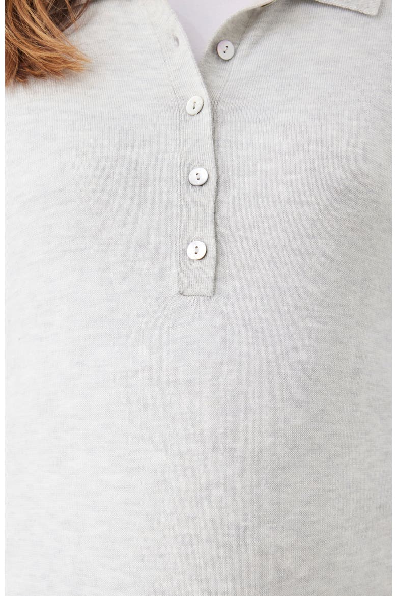 Piper Polo Maternity/Nursing Knit Sweater, Alternate, color, Silver Marle