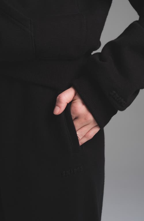 Skims Cotton Fleece Classic Joggers In Onyx