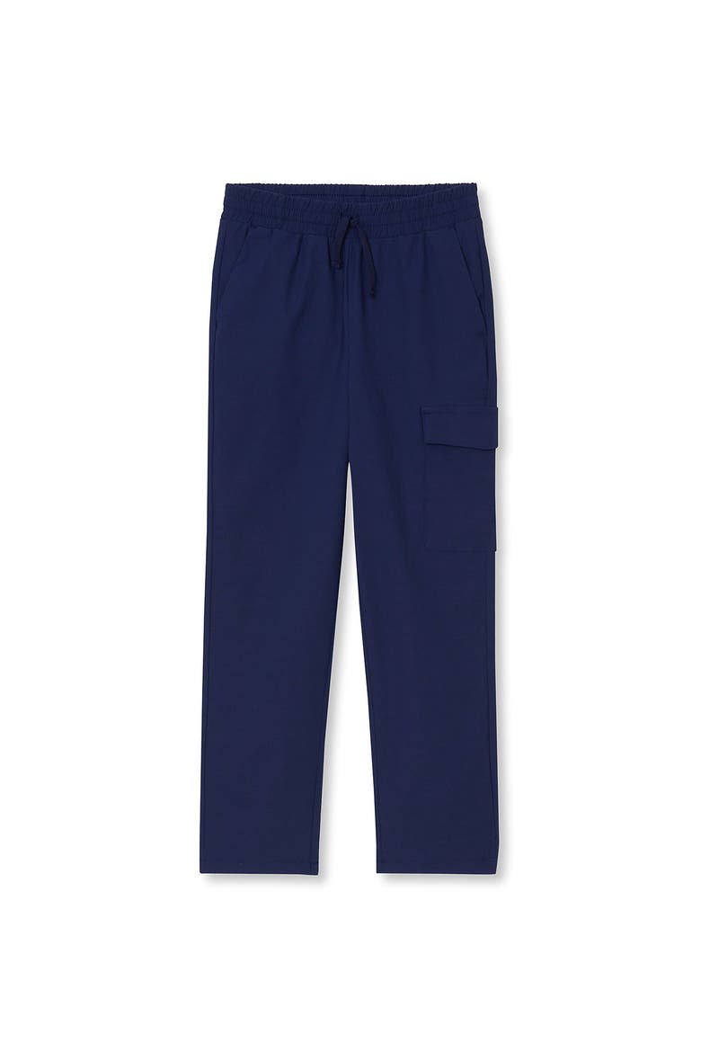 Boys Active Quick Dry Pull On Cargo Pants, Main, color, Navy