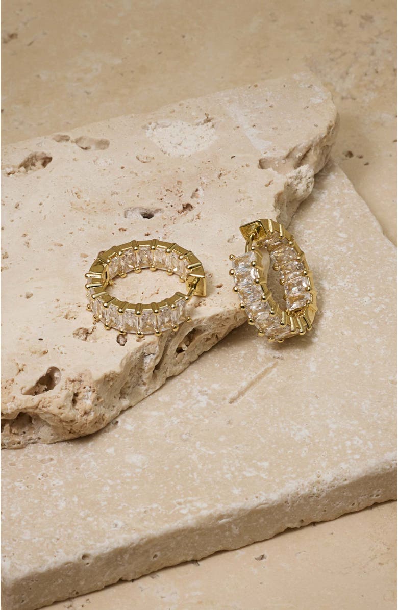 Untamed Petals Taryn Crystal Hoops, Alternate, color, Gold