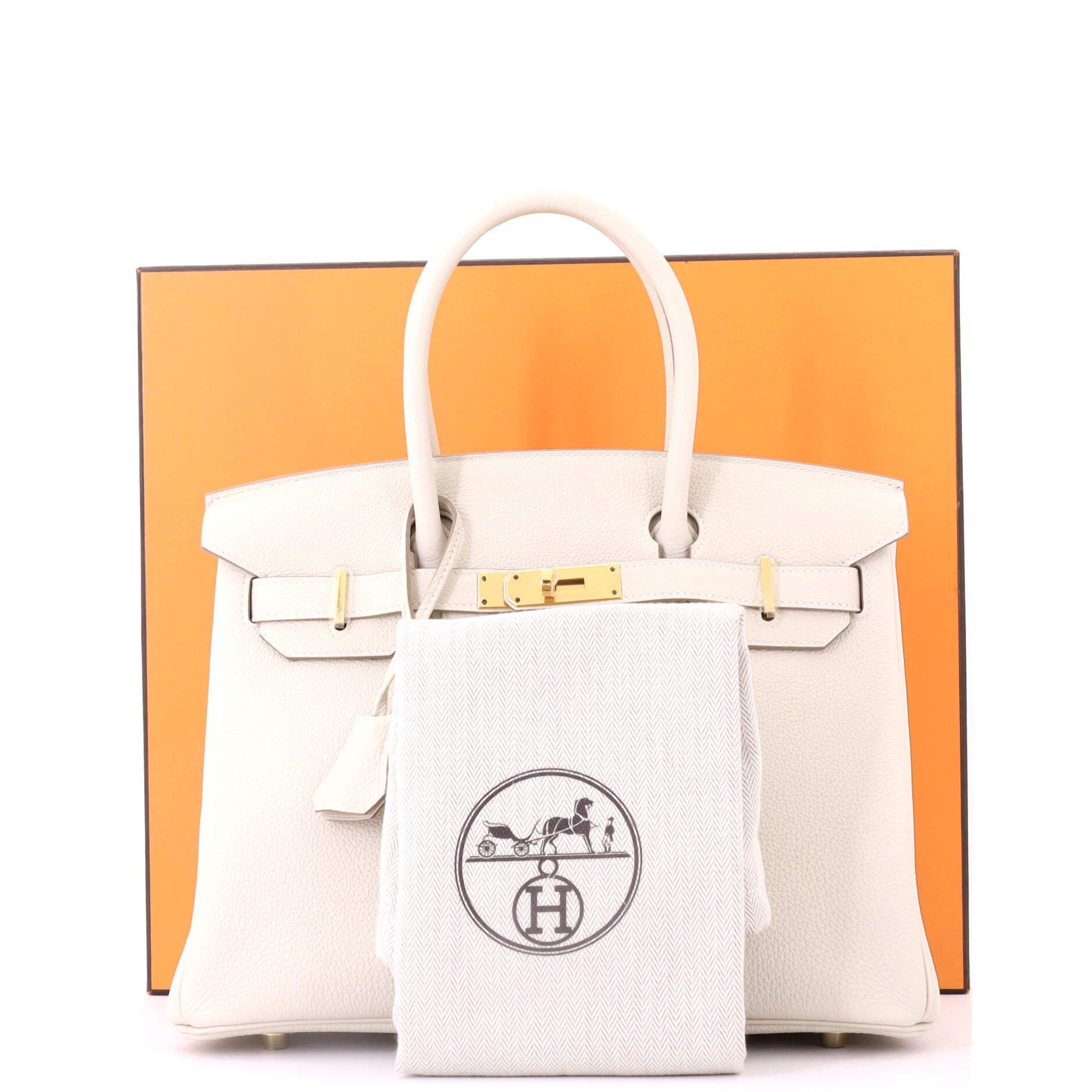 Pre-Owned Hermes Birkin Handbag Light Togo with Gold Hardware 30, Alternate, color, Craie