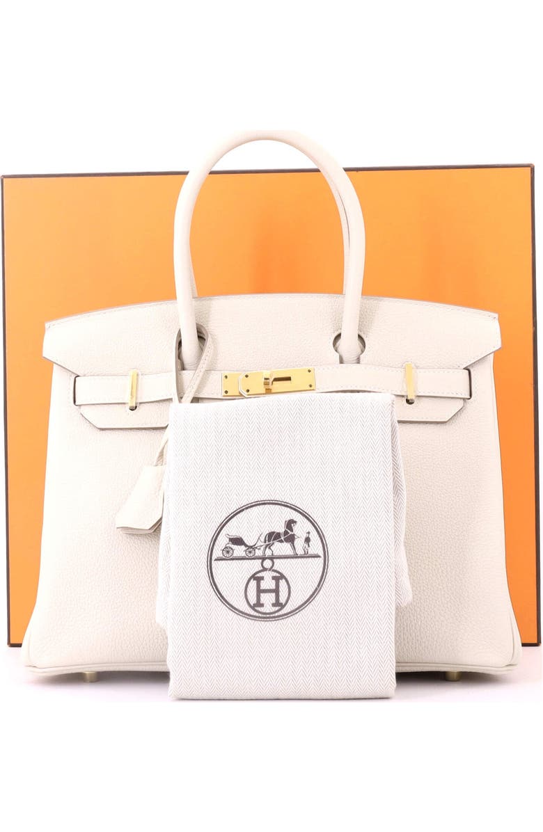 Pre-Owned Hermes Birkin Handbag Light Togo with Gold Hardware 30, Alternate, color, Craie