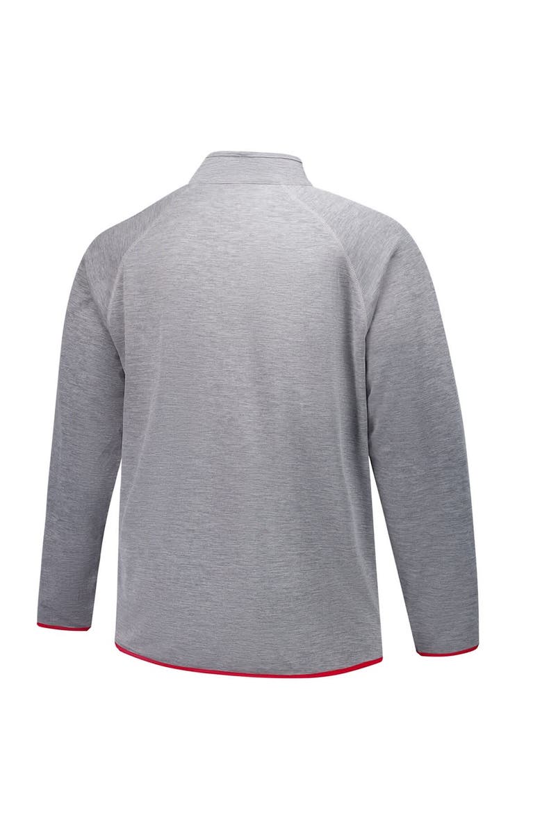 Champion Men's Fanatics Charcoal Georgia Bulldogs Raglan Big &Tall Quarter-Zip Top, Alternate, color, 