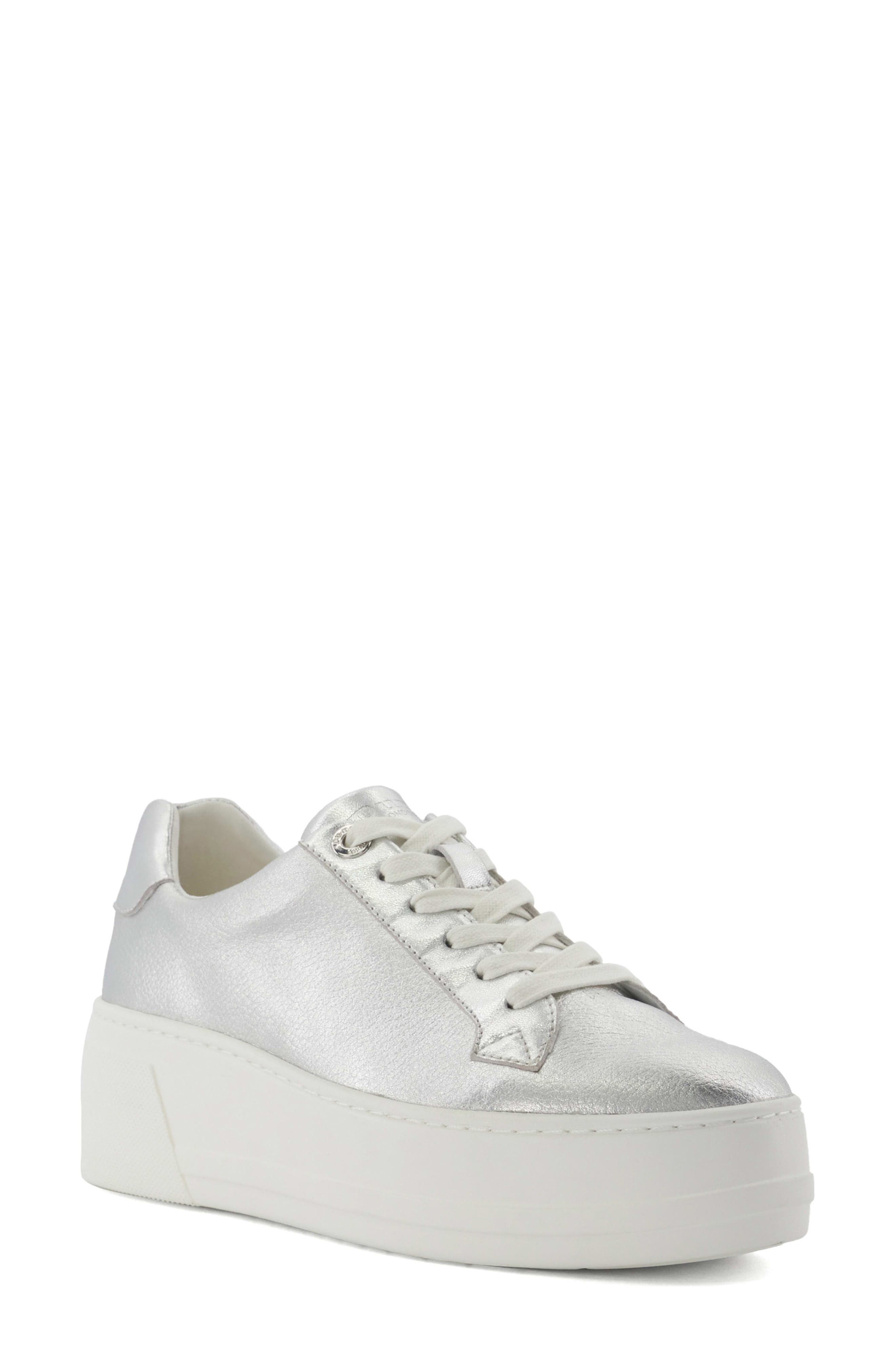 Dune London Episode Platform Sneaker, Main, color, Silver