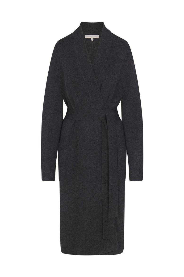 Angus Cashmere Robe, Alternate, color, Charcoal