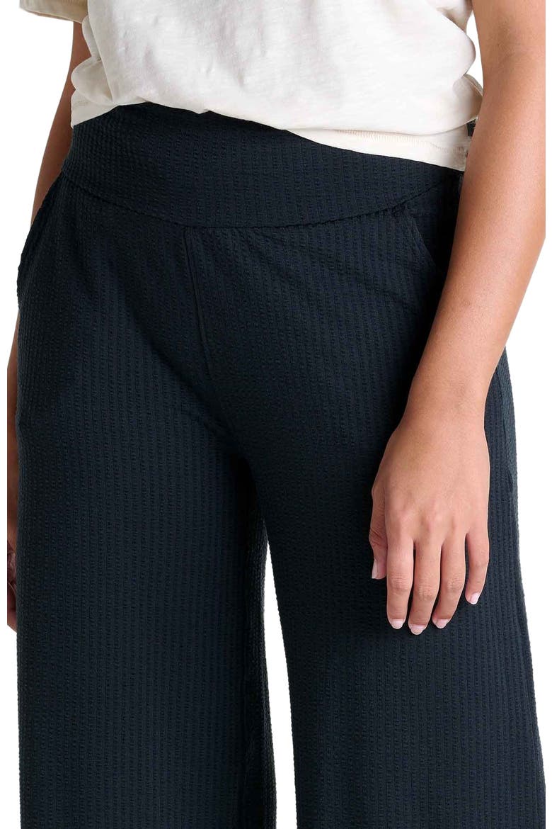 Chaka Wide Leg Crop Pant, Alternate, color, Black Texture