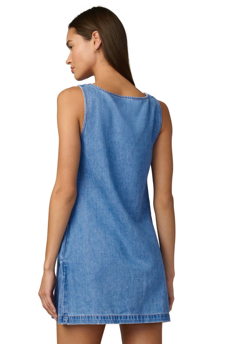 The Scoop Neck Denim Minidress, Alternate, color, NOTABLE