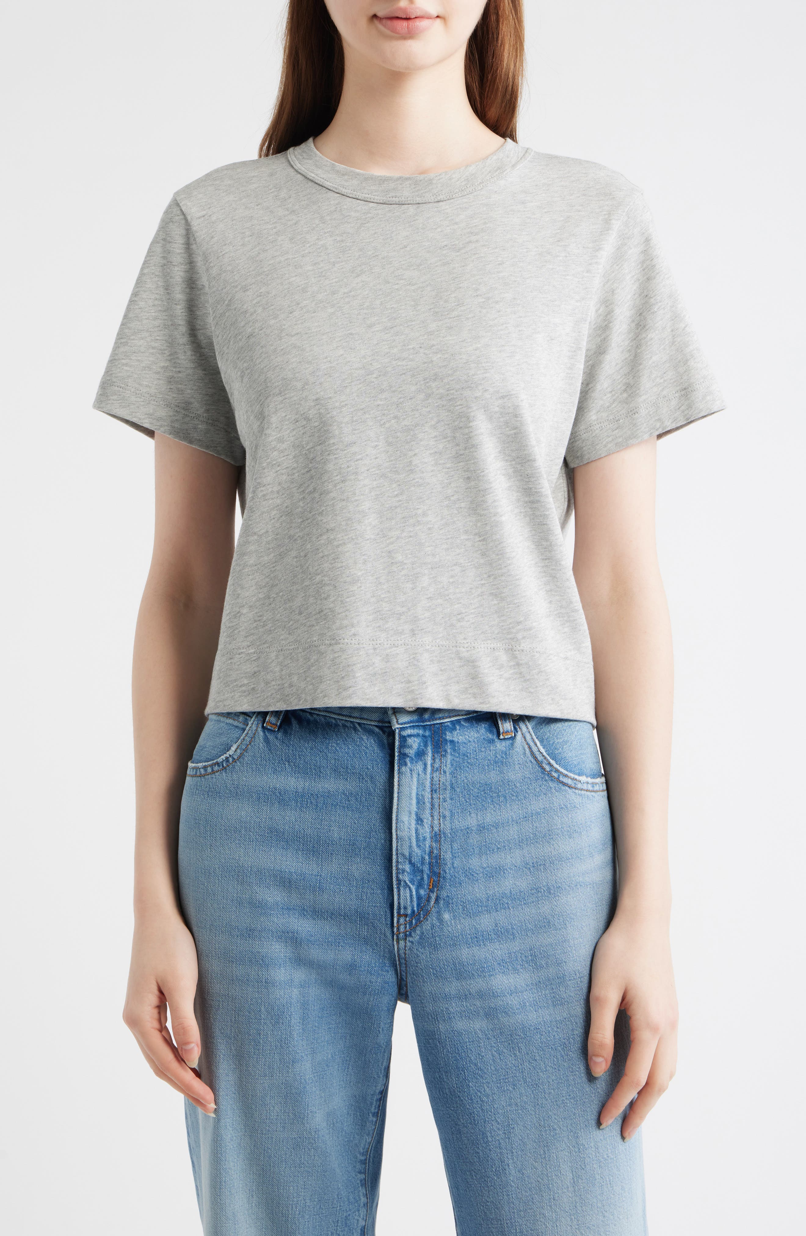 The Heather Boxy Crop T-Shirt