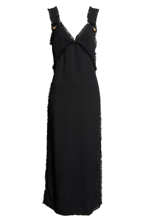 Fringe Maxi Slipdress