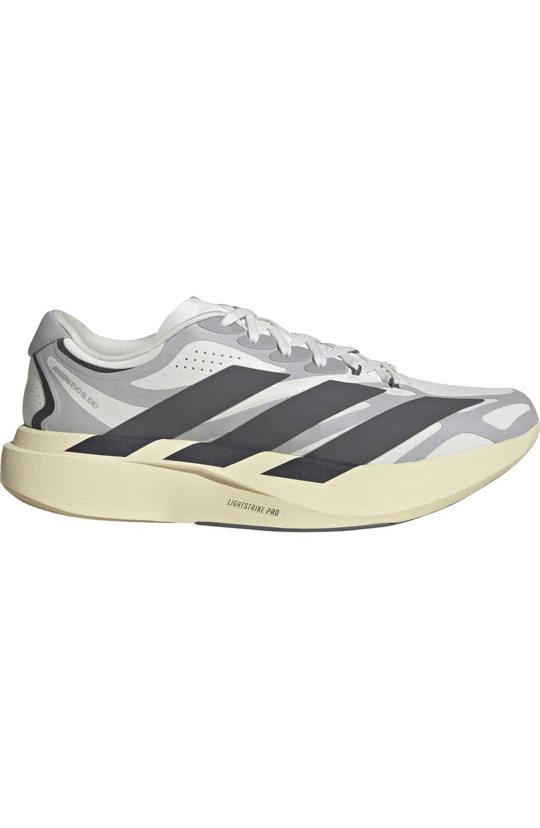 adidas Adizero Evo SL EXO Running Shoe, Alternate, color, White/ Utility Black/ Grey