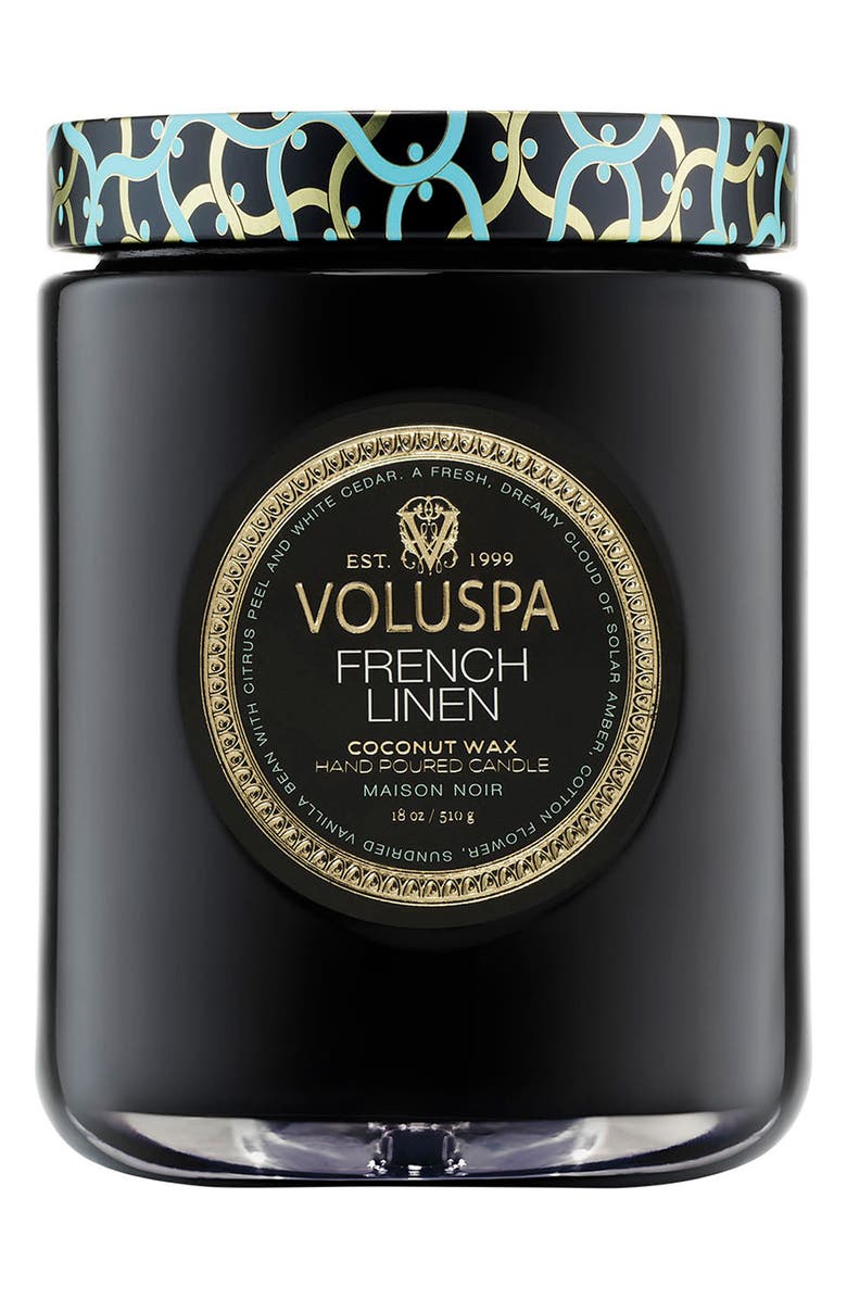 Voluspa French Linen Large Jar Candle, Main, color, 
