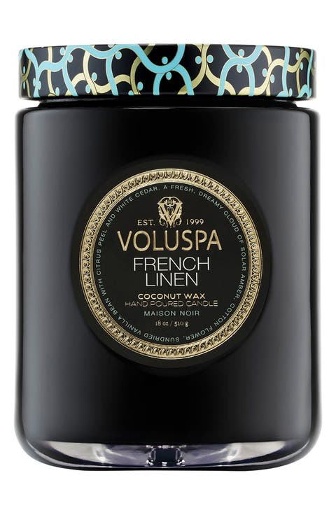 French Linen Large Jar Candle