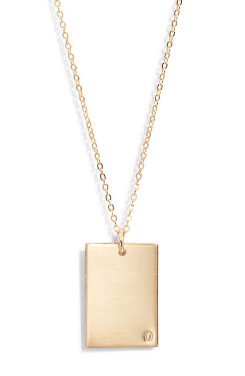 Goldie Initial Tag Pendant Necklace