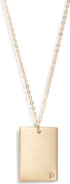 Set & Stones Goldie Initial Tag Pendant Necklace