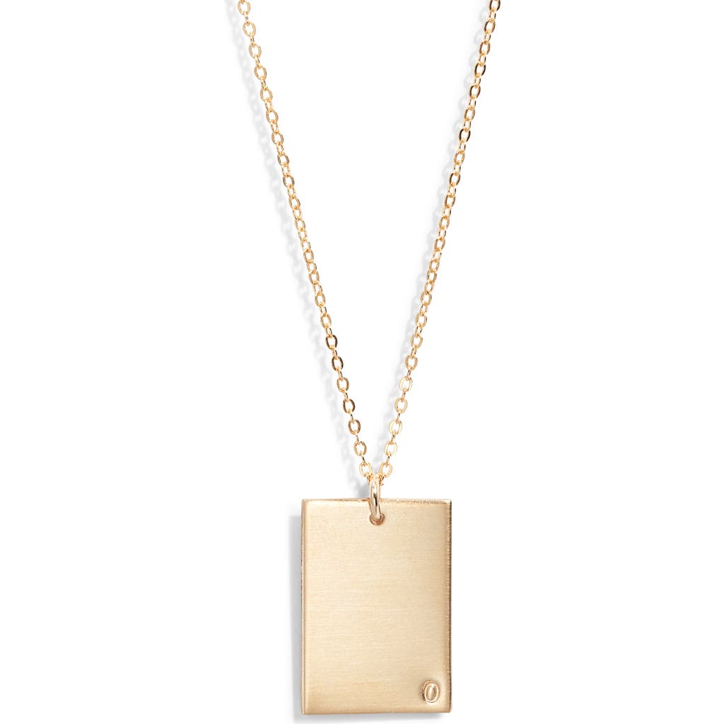 Set & Stones Goldie Initial Tag Pendant Necklace In Gold/o