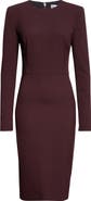 Victoria Beckham Long Sleeve Wool Blend T-Shirt Dress