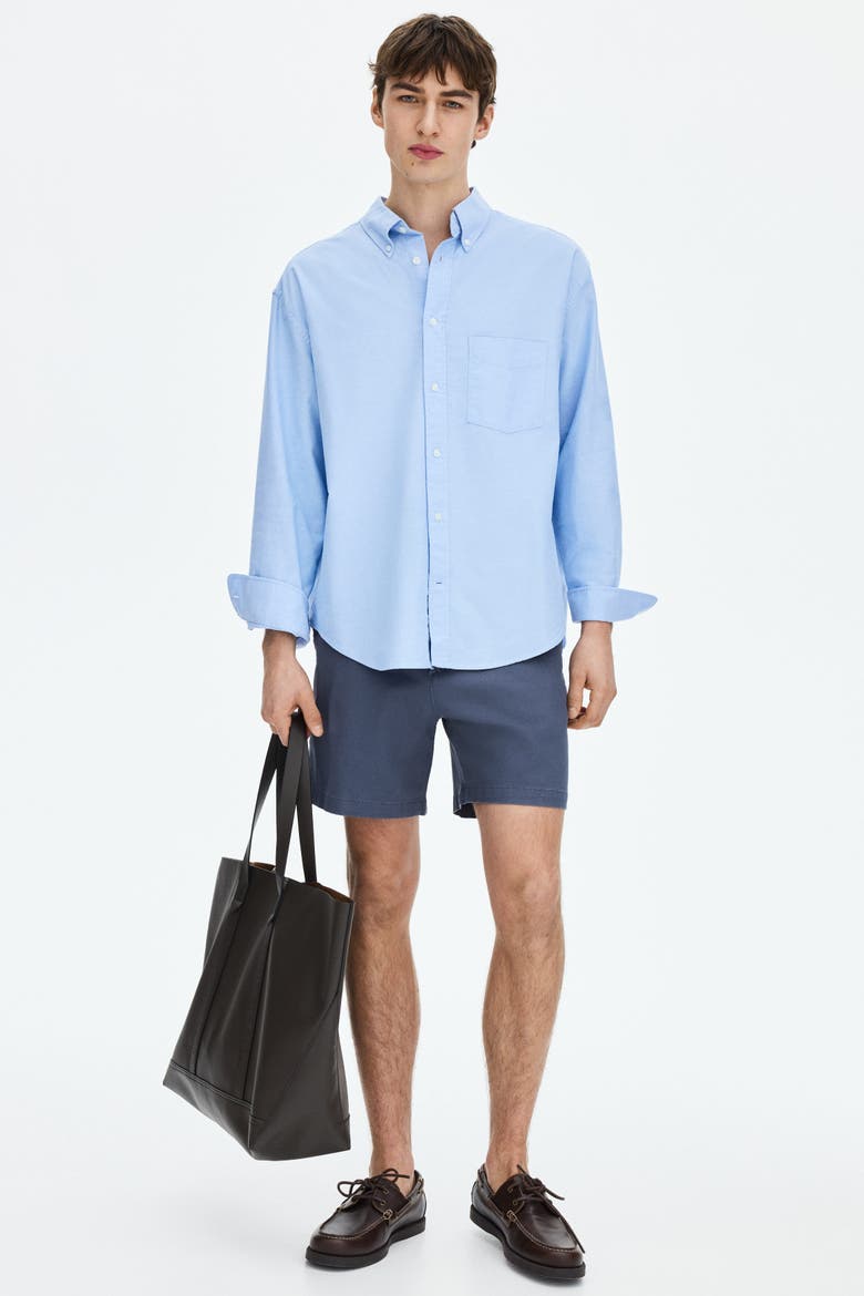 Regular Fit Cotton Chino Shorts, Alternate, color, Dusty blue