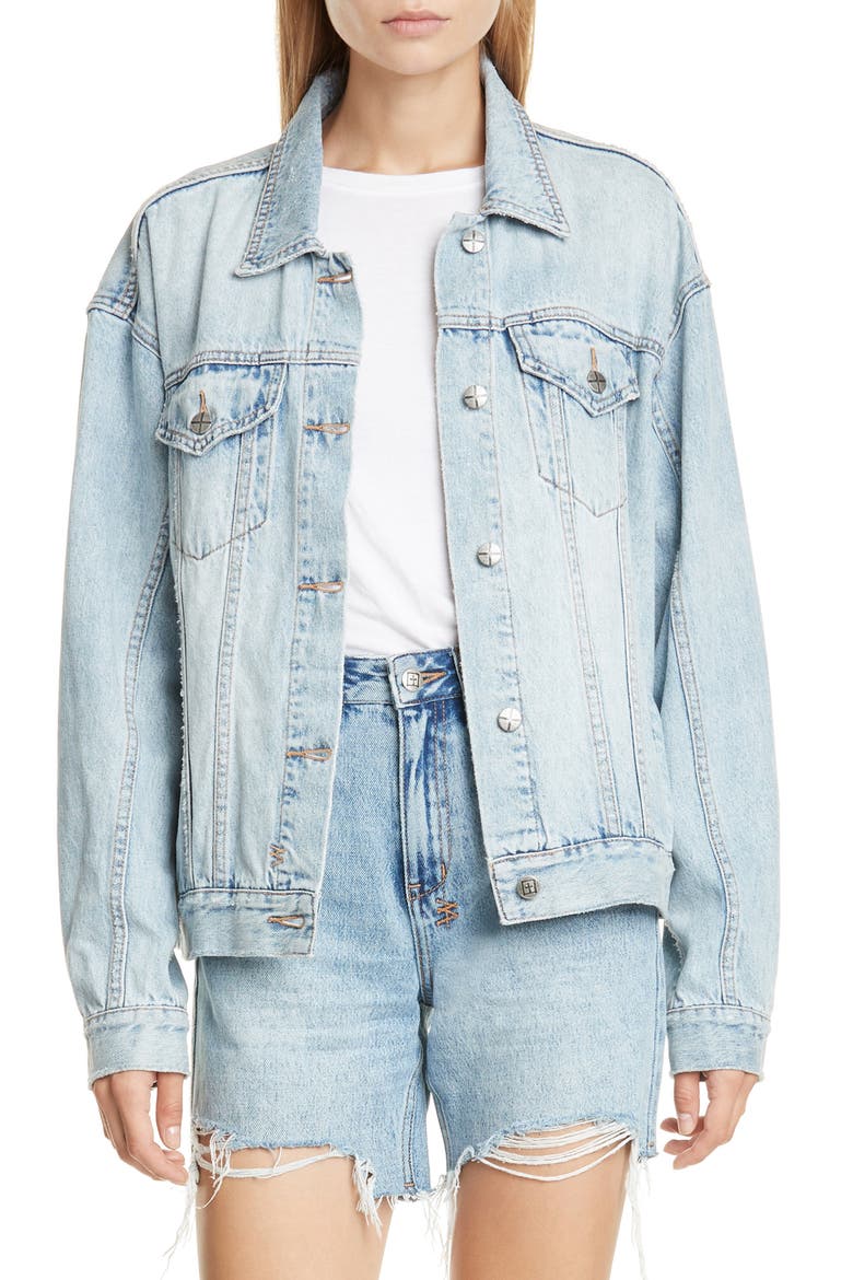Karma Oversize Denim Jacket, Main, color, DENIM