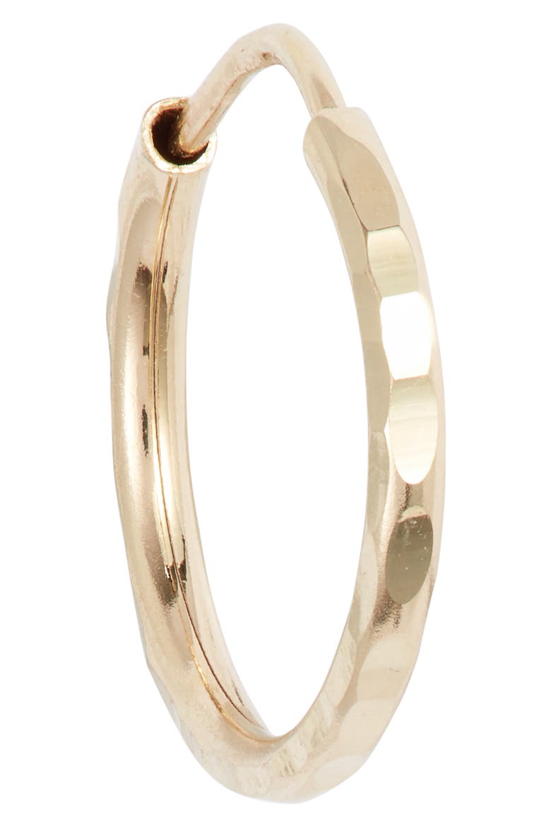 14K Gold Hammered Hoop Earrings (Nordstrom Exclusive), Alternate, color, YELLOW GOLD