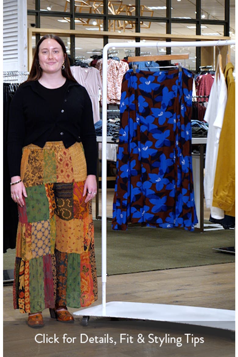 Lethlean Floral Pleated Maxi Skirt video