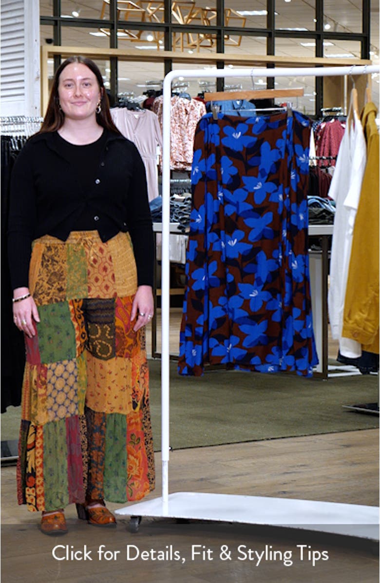 Lethlean Floral Pleated Maxi Skirt, sales video thumbnail