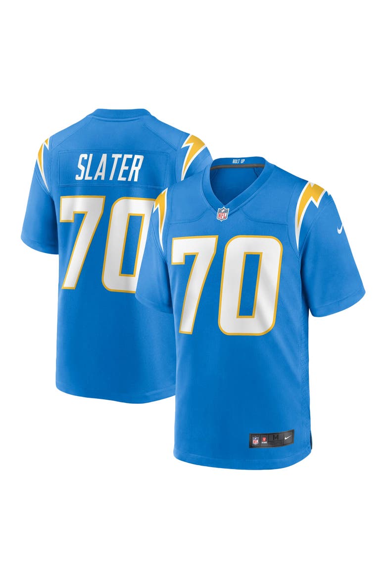 Men's Nike Rashawn Slater Powder Blue Los Angeles Chargers Game Jersey, Alternate, color, POWDER BLUE