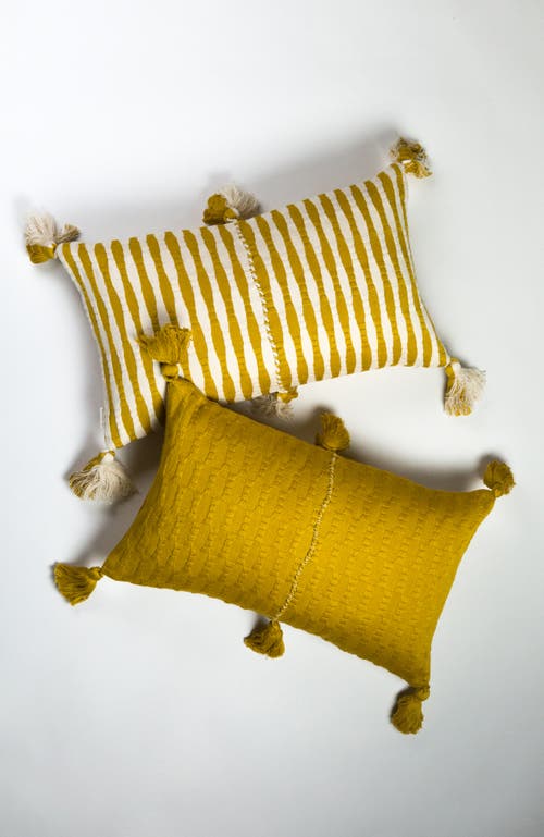 ARCHIVE NEW YORK ARCHIVE NEW YORK ANTIGUA CLASSIC STRIPED HANDWOVEN COTTON THROW PILLOW