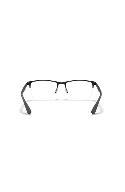 Ray Ban Ray-ban 58mm Rectangle Optical Glasses In Black