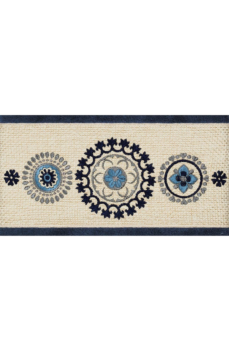 Linum Home Textiles Isabell 3-Piece Embellished Towel - Midnight Blue, Alternate, color, Midnight Blue