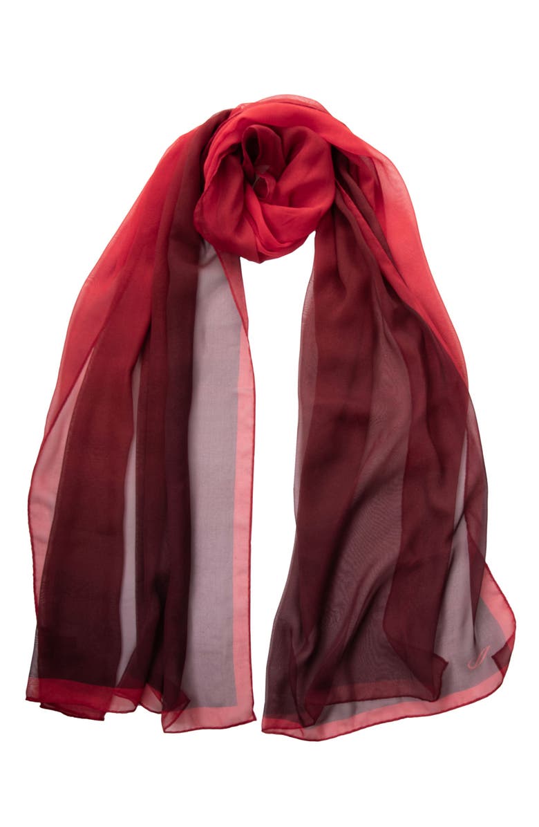 Elizabetta Sophia - Silk Scarf/Shawl for Women, Main, color, Burgundy