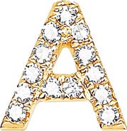 EF Collection Diamond Initial Stud Earring